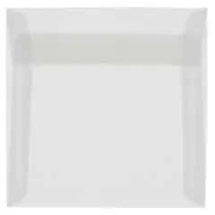 JAM Paper 9.5" x 9.5" Clear Square Translucent Vellum Envelopes, 25ct.
