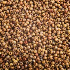 Miyuki&reg; 11/0 Glass Seed Beads, 22g Opaque Brown Picasso