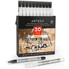 Arteza&reg; Black & White Acrylic Paint Marker Set