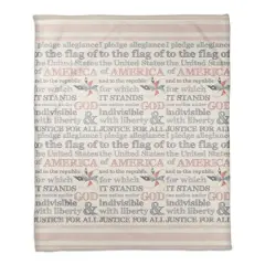 Pledge of Allegiance Coral Fleece Blanket