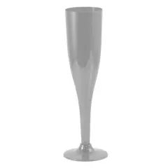 JAM Paper 5.5oz. Plastic Champagne Flutes, 20ct. Silver