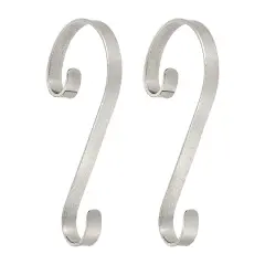 Haute Decor Stocking Scrolls&reg; Glimmer Silver Stocking Holders, 2ct.