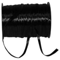 JAM Paper 1/4" Raffia Pearl Ribbon Black