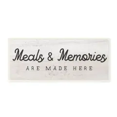 Stupell Industries Meals & Memories Made Here Rustic Kitchen Sign Wood Wall Plaque