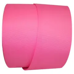 JAM Paper 3" Grosgrain Texture Wired Ribbon Hot Pink