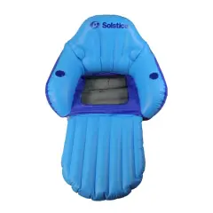 Solstice 67" Blue Inflatable Convertible Floating Pool Lounger with Mesh Seat