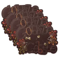 DII&reg; Gobble Gobble Embroidered Placemat (Set of 4)