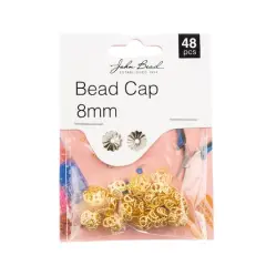 John Bead Must Have Findings 8mm Bead Caps Gold