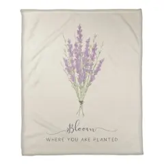 Bloom Where Planted Fleece Throw