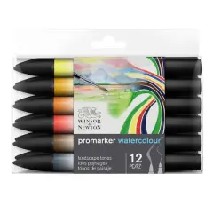 Winsor & Newton&reg; ProMarker&trade; Landscape Tones 12 Watercolor Marker Set