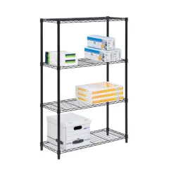 Honey Can Do 4-Tier Adjustable Shelving Unit Black