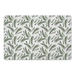 Green Fern Pattern 27" x 18" Floor Mat