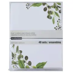 Greenery Flat Cards & Envelopes by Recollections&trade;, 4.25" x 5.5"