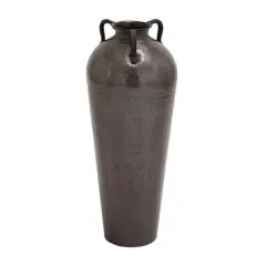 Brown Metal Rustic Vase, 32" x 12" x 12"