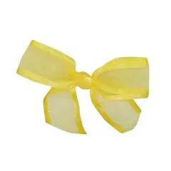 JAM Paper 7/8" Sheer Satin Edge Twist Tie Bows, 100ct. Yellow
