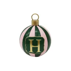 5" Striped Monogram Ball Ornament Tabletop D&eacute;cor by Ashland&reg; H