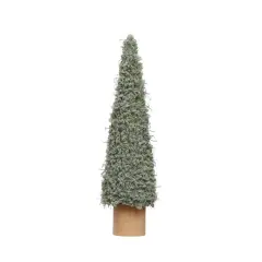 Hello Honey&reg; 14" Mint Green Fabric Tree D&eacute;cor Accent with Wood Base