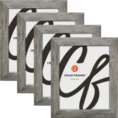 4 Pack Craig Frames Bauhaus 125 Barnwood Gray Picture Frame
