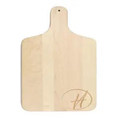 Circle Monogram Maple Paddle Cutting Board H