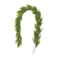 Glitzhome&reg; 9ft Christmas Greenery PE Garland