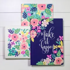 Steel Mill & Co.&reg; Mint Floral Stitch Notebook Set
