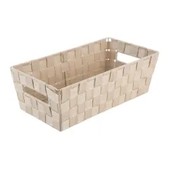 Simplify Medium Woven Strap Shelf Tote Ivory