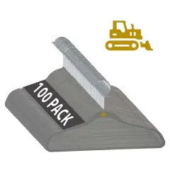 Simplify Kids Velvet Hangers, 100ct. Light Gray