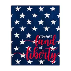 Stupell Industries Sweet Land Of Liberty Americana Canvas Wall Art