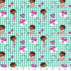 Disney&reg; Doc McStuffins Plaid Cotton Fabric