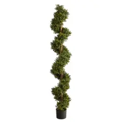6ft. Potted Spiral Boxwood Topiary Tree
