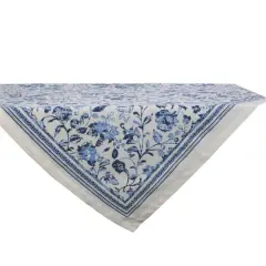 DII&reg; 40" Blue Madeira Print Tablecloth