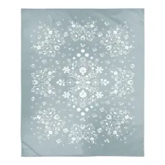 Blue Persian Sherpa Fleece Blanket