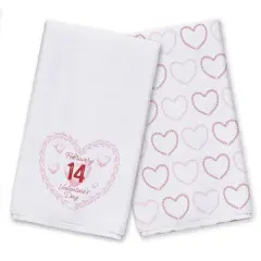 Valentine's Day Calendar Wreath Tea Towel Set