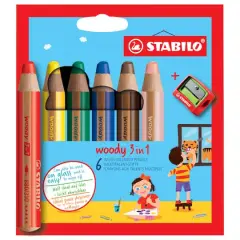 STABILO Woody 3-in-1 Set,6 Colors