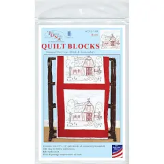 Jack Dempsey Barn Stamped For Embroidery & Cross Stitch Quilt Blocks