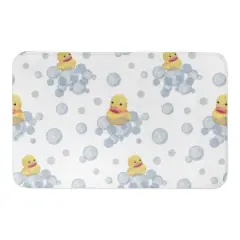 Rubber Duckies Bath Mat White