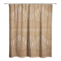 Lace Pattern Shower Curtain Rust
