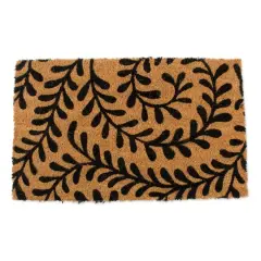 DII&reg; J&M Black Ferns Vinyl Back Coir Doormat