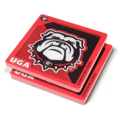 College Team 3D Logo Series Coasters, 2ct. Georgia Bulldogs