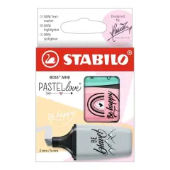 STABILO&reg; BOSS&reg; Mini Pastellove 3 Color Highlighter Set I