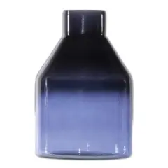 Blue Soda Lime Glass Bottle Vase Bkue