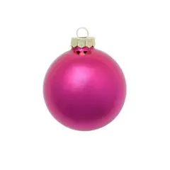 Whitehurst 4 Pack 4.75" Shiny Glass Ball Ornaments Raspberry