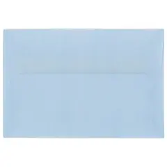 JAM Paper A8 Surf Blue Translucent Vellum Invitation Envelopes, 50ct.
