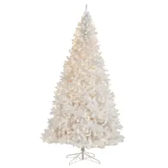 11ft. Pre-Lit White Artificial Christmas Tree, White LED Lights