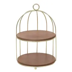 13" Two-Tier Wood Tray Tabletop D&eacute;cor by Ashland&reg;