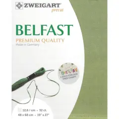 Zweigart&reg; Precut Belfast 32 Count Canvas, 19" x 27" Olive
