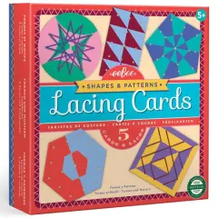 eeBoo Shapes & Patterns Lacing Cards Set