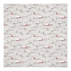 Snowy Village 10x10 Cotton Twill Napkin