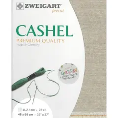 Zweigart&reg; Cashel Precut 28 Count Premium Fabric, 19" x 27" Raw Linen