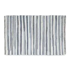 DII&reg; Slim Stripe Cotton Chindi Rug, 2ft. x 3ft. Stonewash Blue